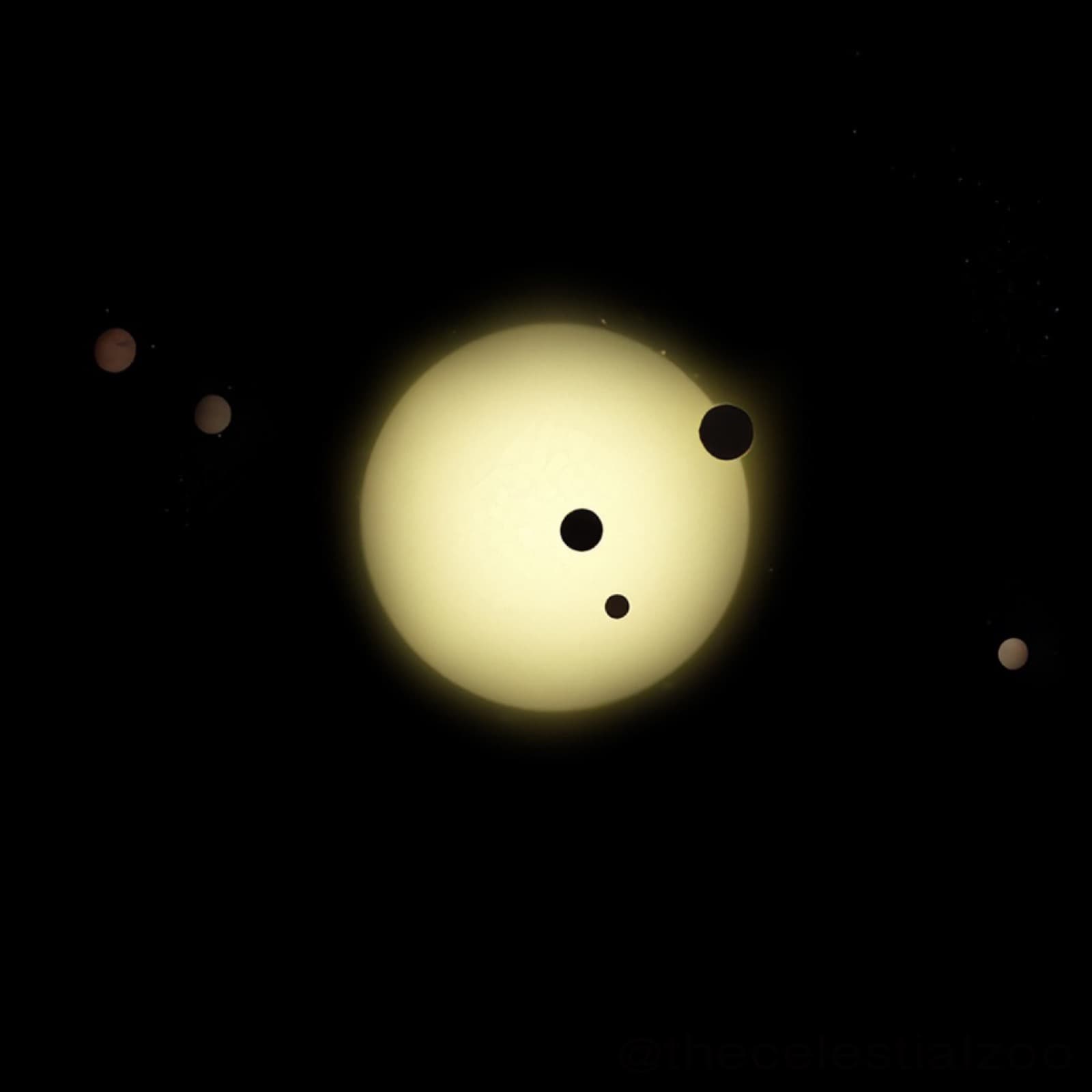 Artist depiction of the Tau Ceti star system